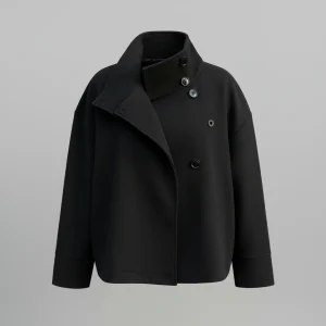Dames Jas Dubbelknopen Elegant Warm Kort Model