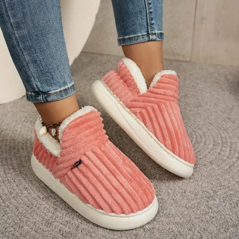 Pantofole Peluche Calzature Accoglienti Comfort Interno - Image 8