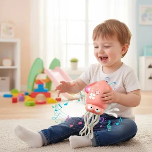 Peluche Polpo Interattivo Funzione Musicale