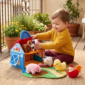 Set Peluche Animali Fattoria Gioco Interattivo
