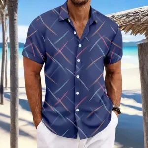 Uomo Camicia Manica Corta Fantasia | Camicia Casual